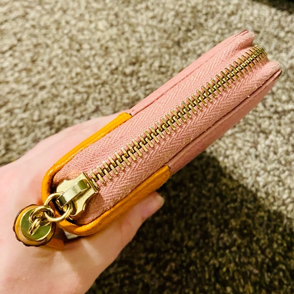 EUC GUCCI LE Japan Exclusive Two Tone Pink & Orange Leather Bamboo Long Wallet - Picture 8 of 16